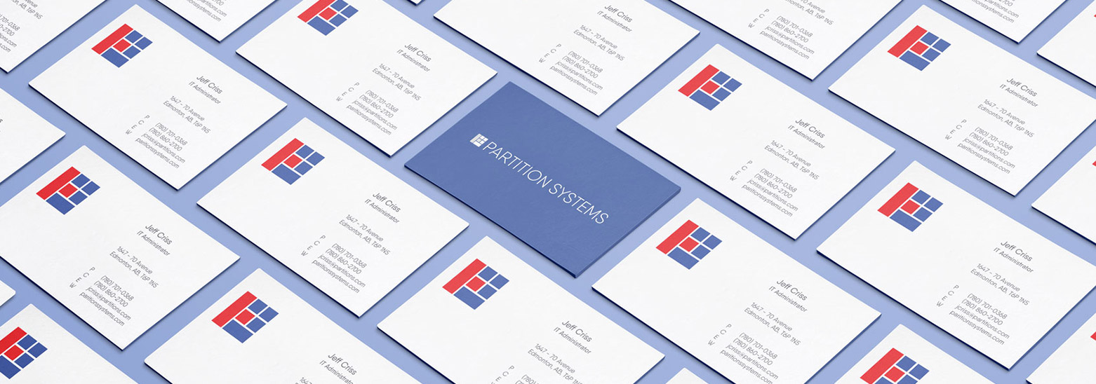 Partition Systems Business Cards